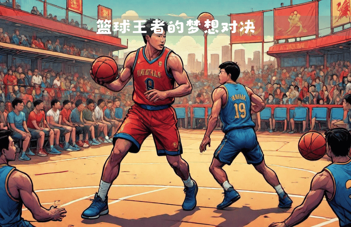 激烈对抗的篮球比赛，每位球员都在全力以赴